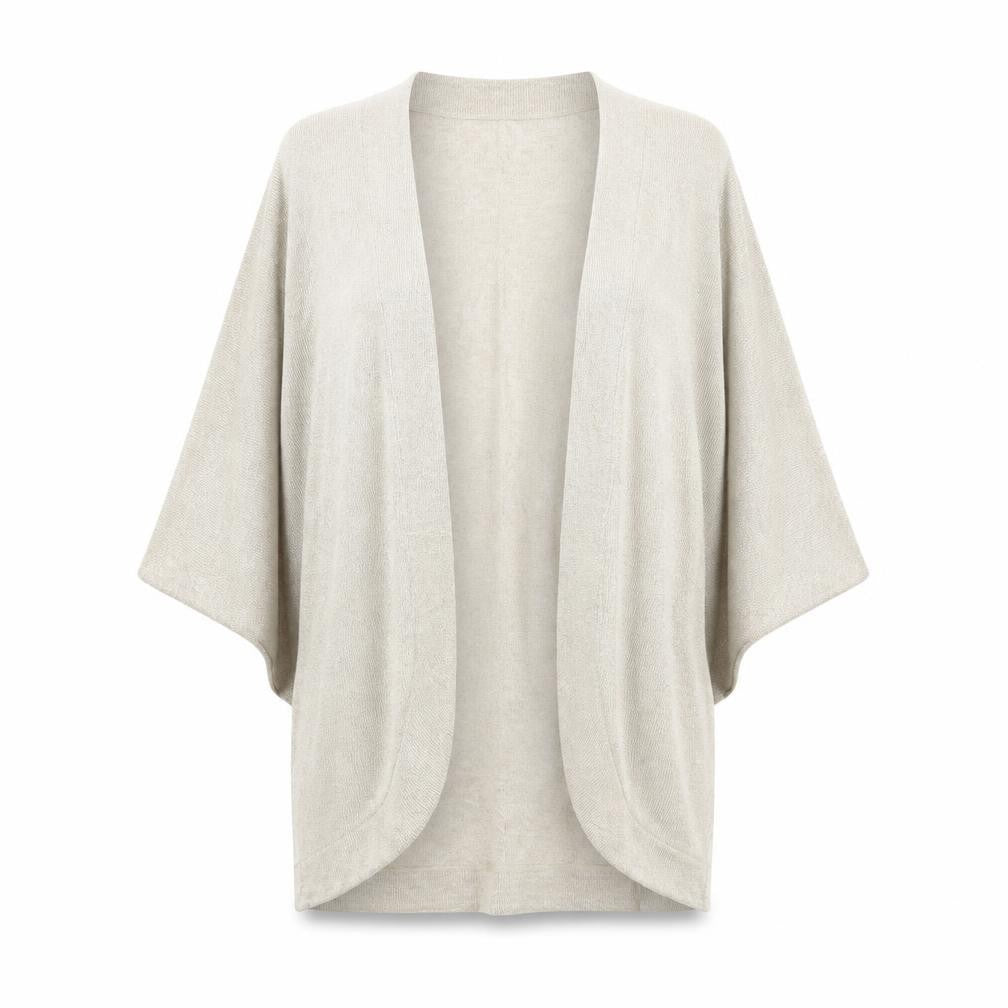 Front view of River Island women’s gold cardigan jumper, size UK 10