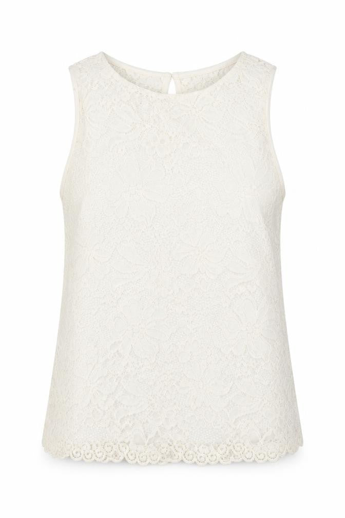 Front view of New Look women’s ivory floral basic blouse, size UK 6