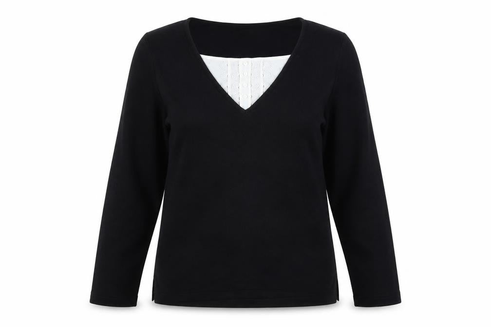 Front view of Bonmarché women’s black jumper, size M