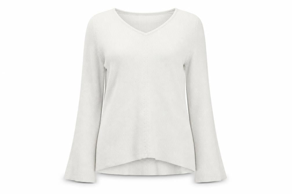 Front view of Atmosphere women’s beige jumper, size M