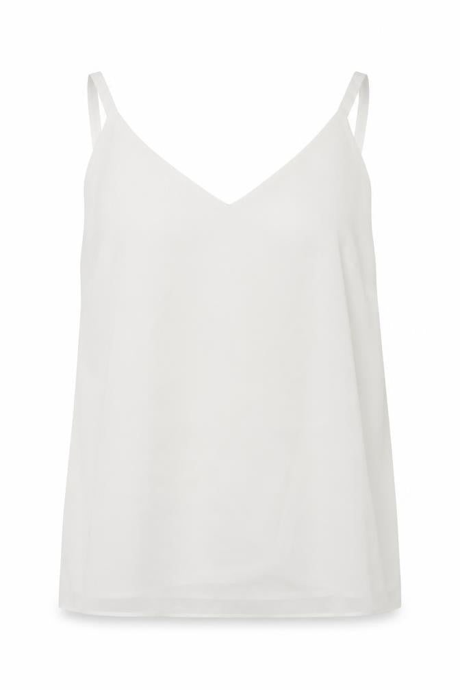 Front view of F&F women’s white basic tank, size UK 12