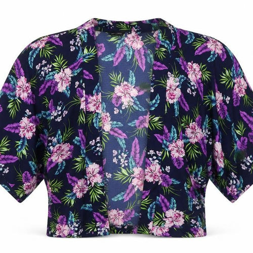 New Look Womens Blue Floral  Cardigan Jumper Size 12