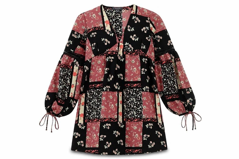 Front view of Primark women’s black fit & flare, size UK 12