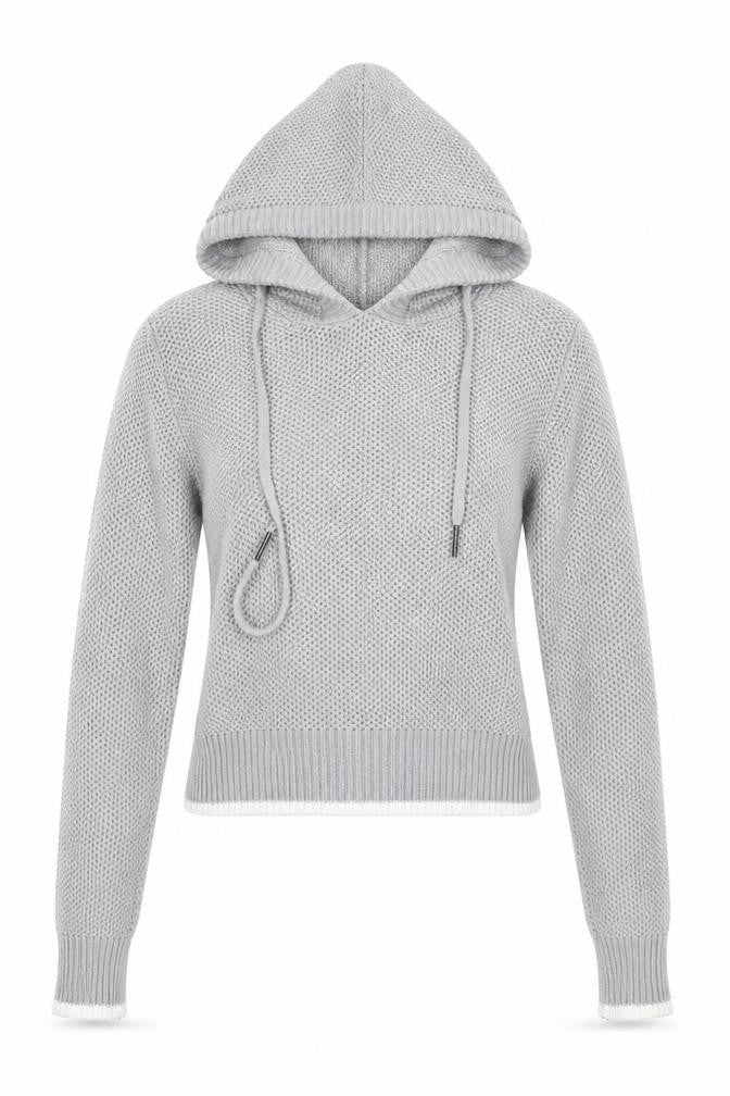 Front view of Select women’s grey pullover hoodie, size UK 6