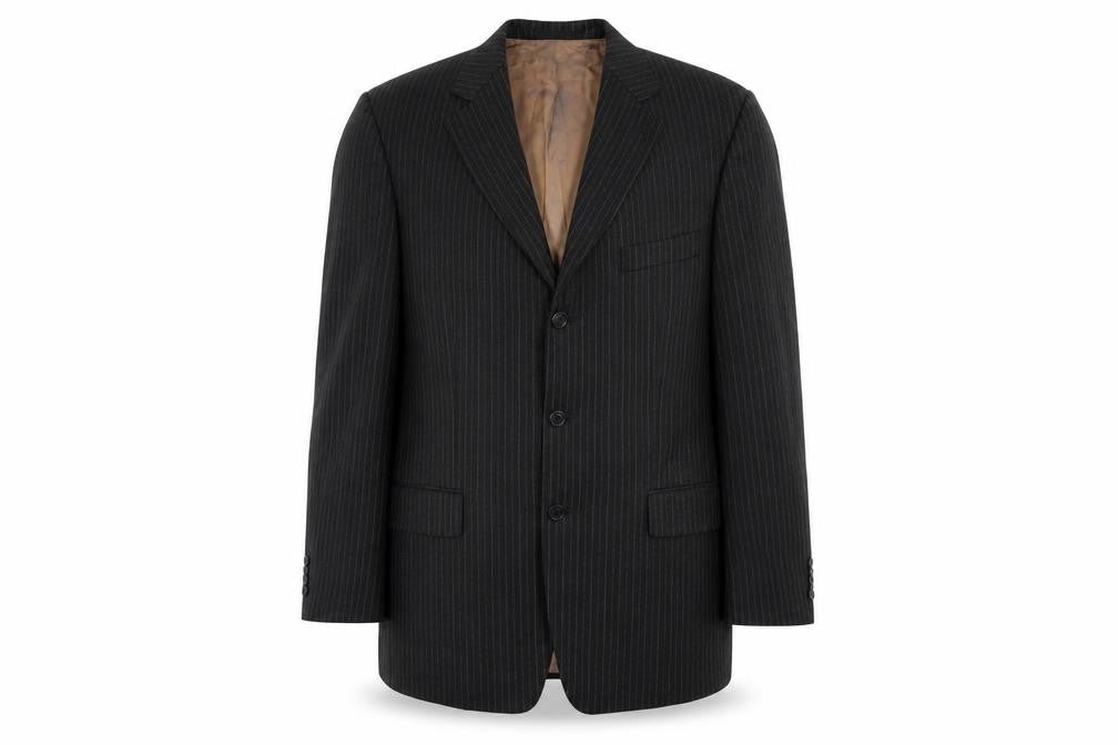 Front view of Bogart men’s black jacket blazer, size 40