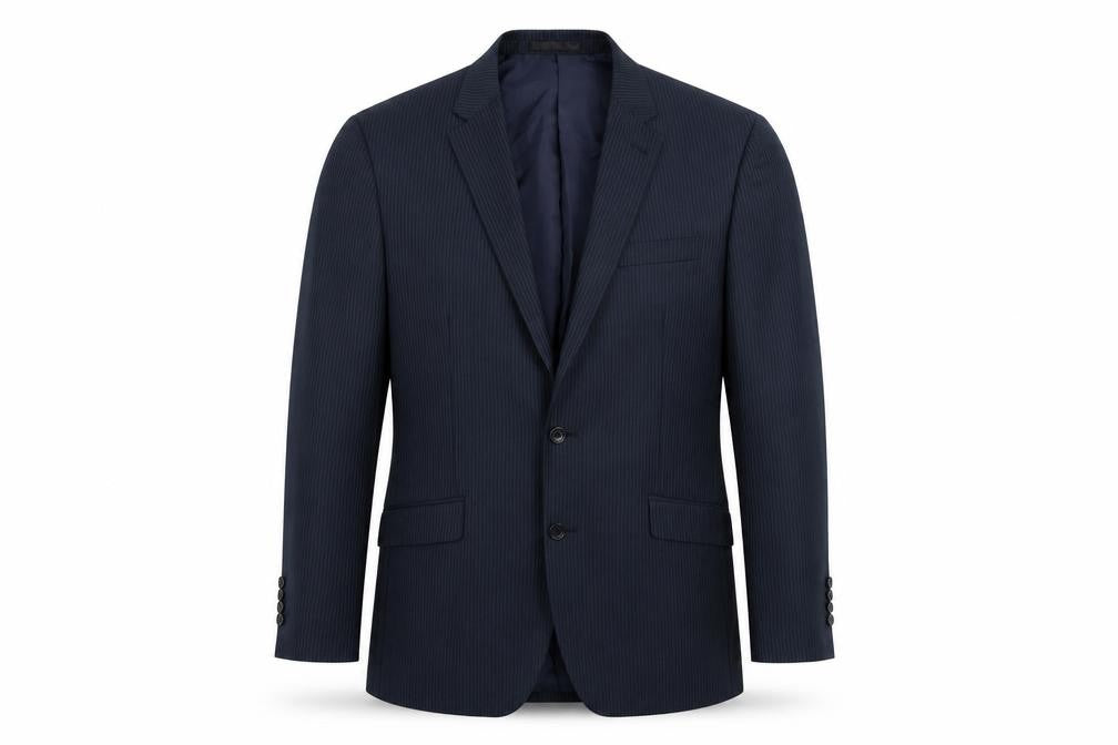 Front view of Greenwoods men’s blue jacket blazer, size 44