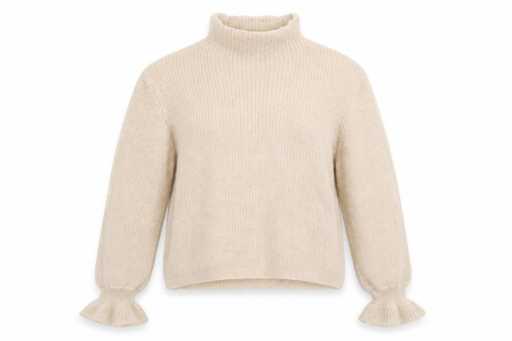 Front view of BB Dakota women’s pink knit jumper, size M, - cropped