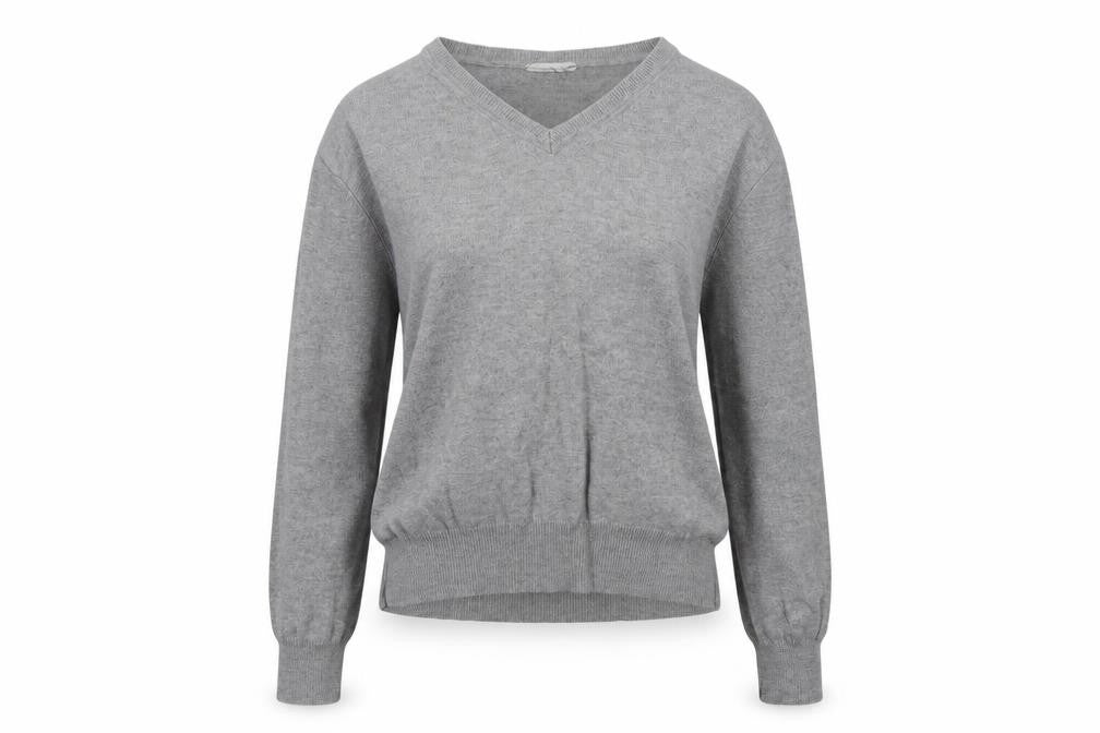 Front view of Primark women’s grey pullover sweatshirt, size UK 10