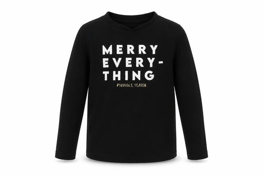 Front view of George girls’ black pullover sweatshirt, size 4-5, years - christmas