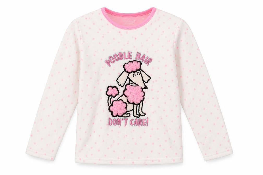 Front view of Primark girls’ ivory polka dot jumper, size 7-8, years