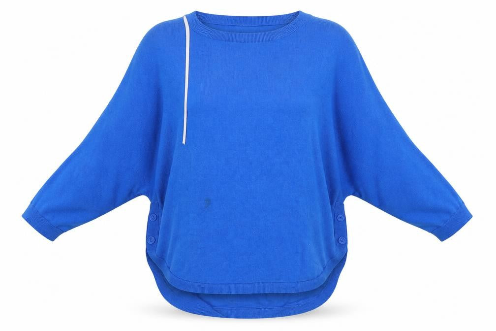 Front view of Vero Moda women’s blue jumper, size M