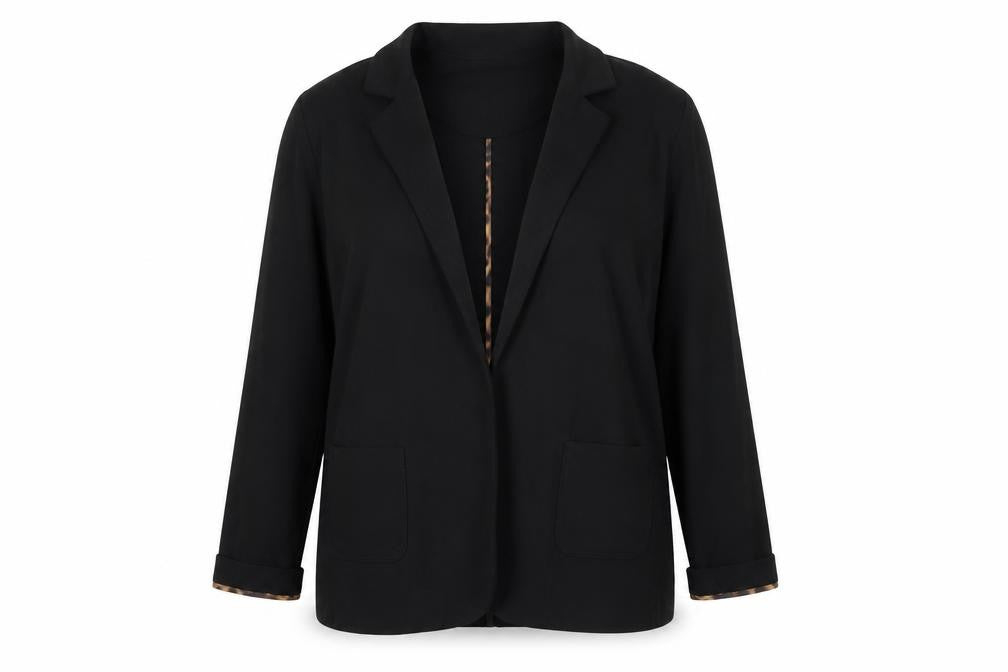 Front view of Primark women’s black jacket, size UK 18