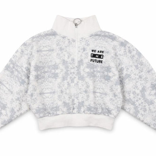 Primark Girls Grey Batik  Henley Sweatshirt Size 7-8 Years