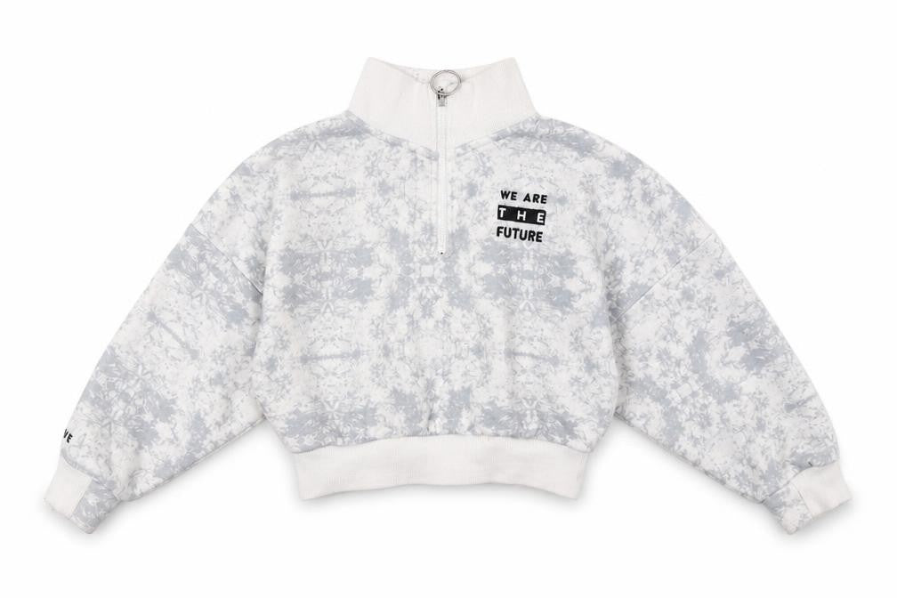 Primark Girls Grey Batik  Henley Sweatshirt Size 7-8 Years