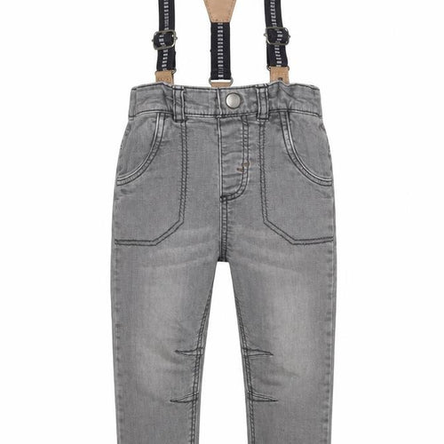 George Boys Grey    Jeans Size 12-18 Months  - Suspenders