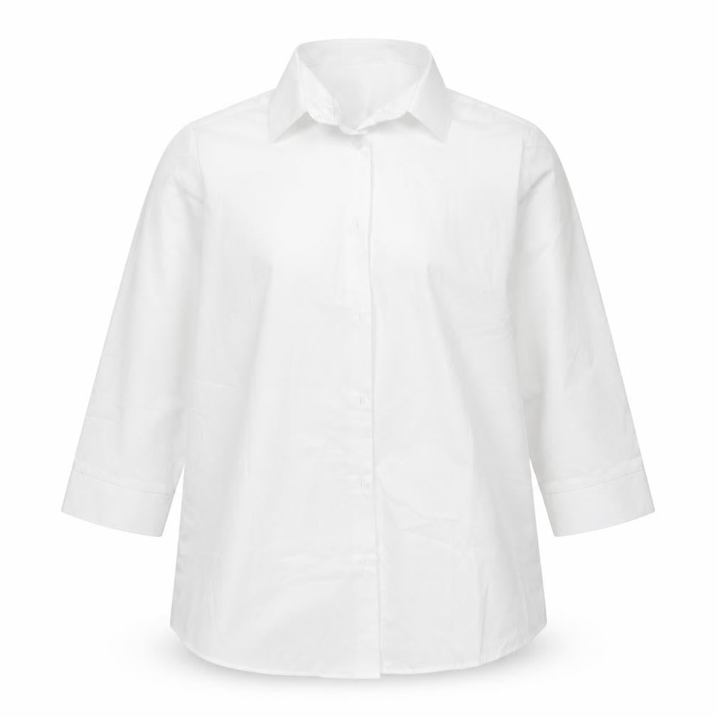 Front view of George boys’ white basic button-up, size 13-14, years
