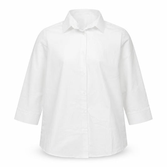 Front view of George boys’ white basic button-up, size 13-14, years