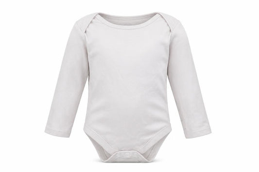 Front view of Nutmeg Baby White Leotard One-Piece, size 12-18, Months