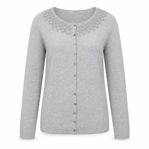 Country Club Womens Grey   Cardigan Jumper Size S