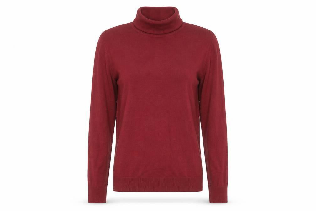 Front view of Atmosphere women’s red basic t-shirt, size UK 12