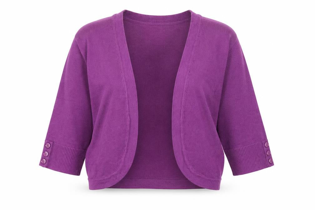 M&Co Womens Purple   Cardigan Jumper Size S