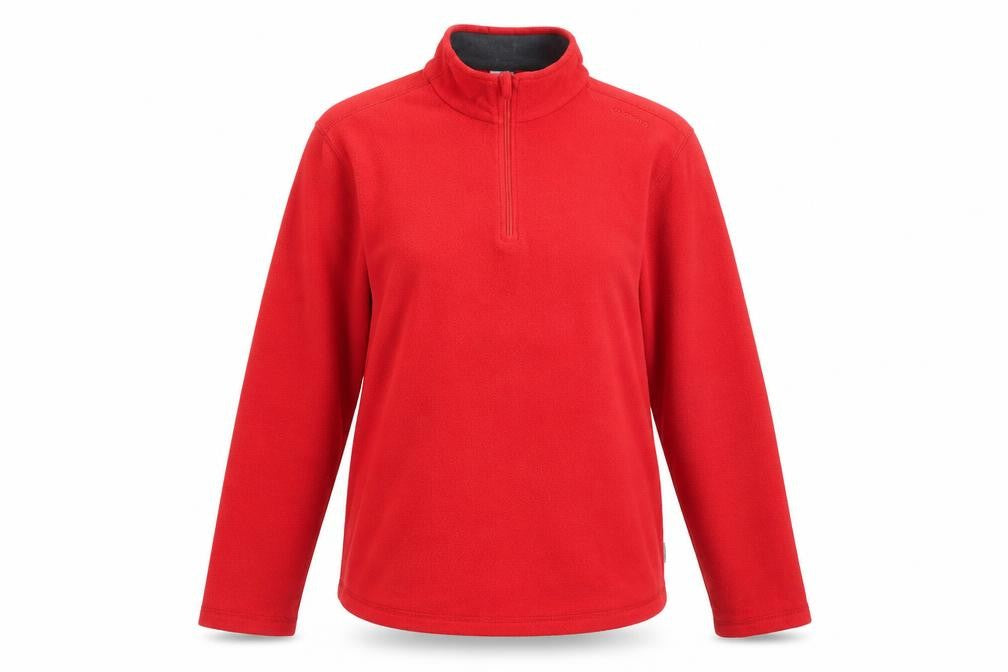 Front view of Quechua women’s red jumper, size XL