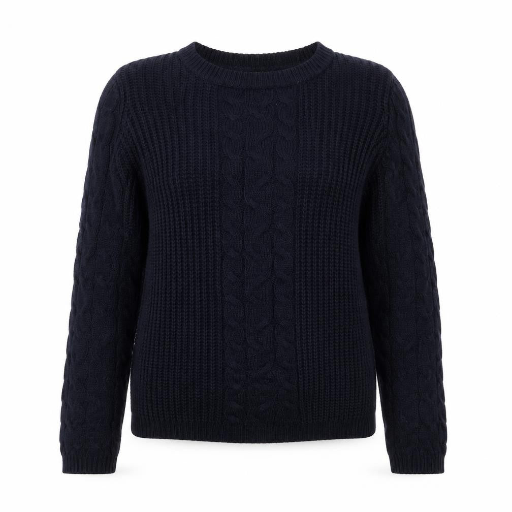 Front view of Select women’s blue knit jumper, size UK 8