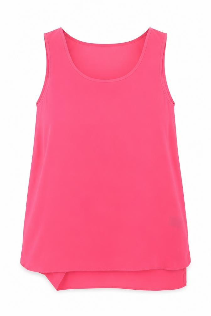 Front view of Papaya women’s pink basic blouse, size UK 8