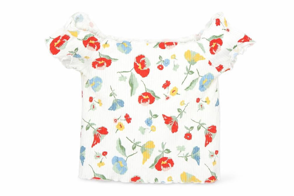 Front view of Zara women’s multicoloured floral basic blouse, size M