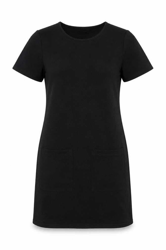 Front view of women’s black a-line, size UK 8