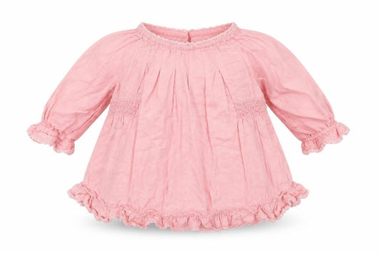 Front view of Next Baby Pink Houndstooth A-Line, size 0-3, Months
