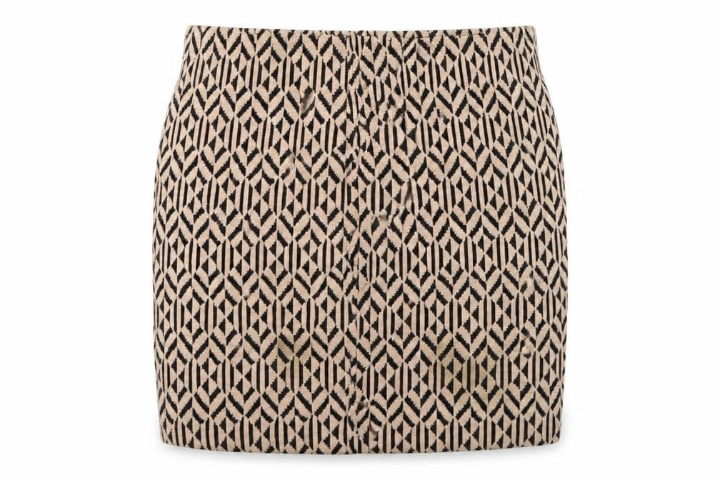 Atmosphere Womens Beige Geometric  A-Line Skirt Size 16