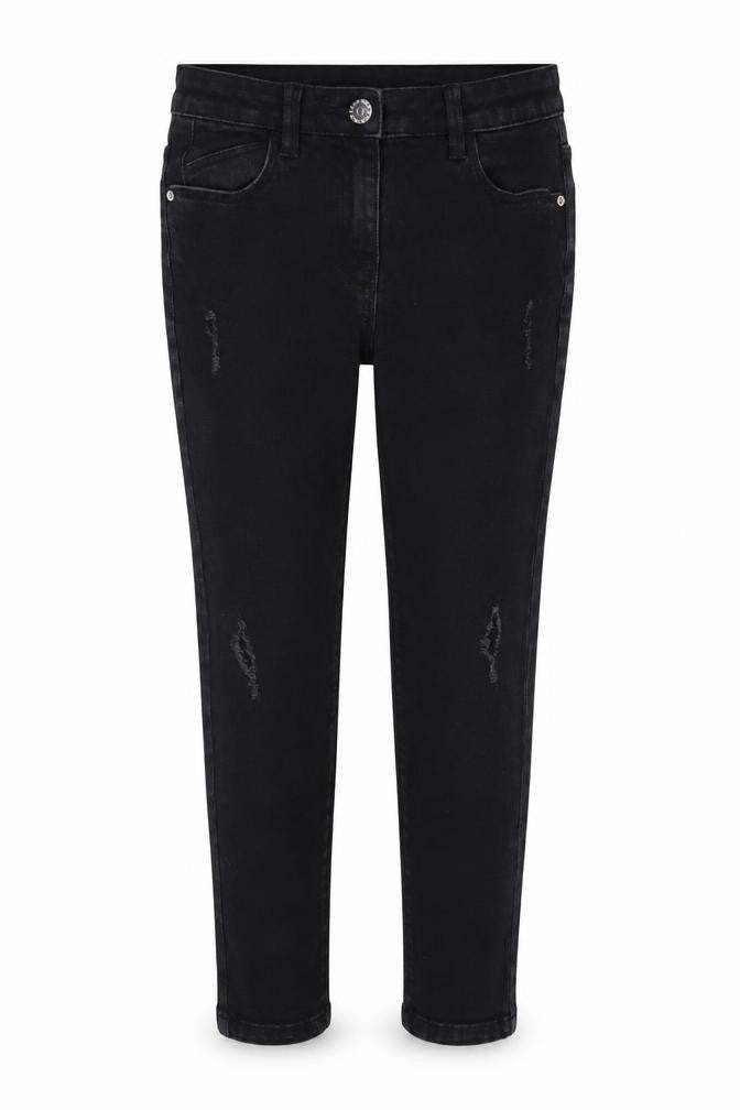 Matalan Girls Black   Skinny Jeans Size 9 Years - DISTRESSED