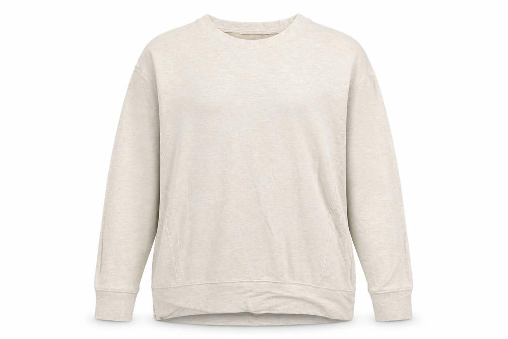 Front view of F&F women’s beige jumper, size UK 14