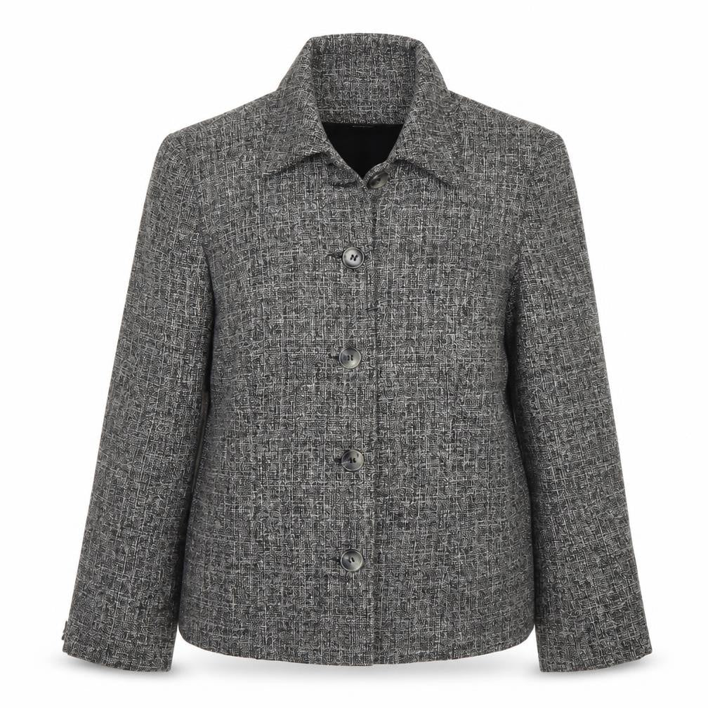 Front view of Evie women’s grey jacket blazer, size UK 12