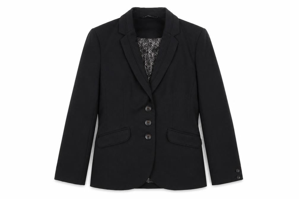 Front view of Bonmarché women’s grey jacket blazer, size UK 12