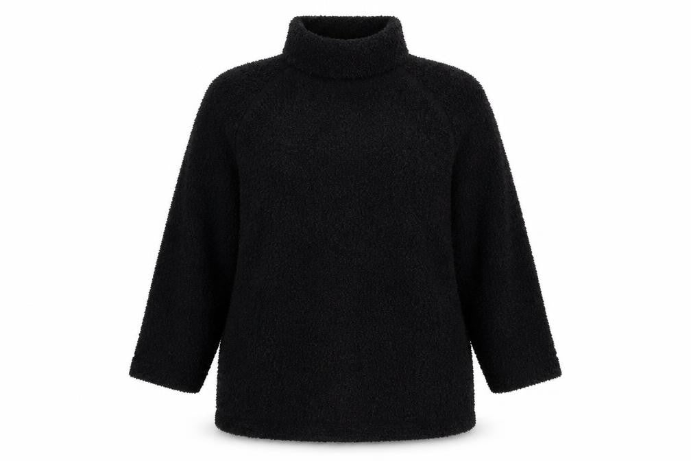 Front view of Abstract women’s black jumper, size S