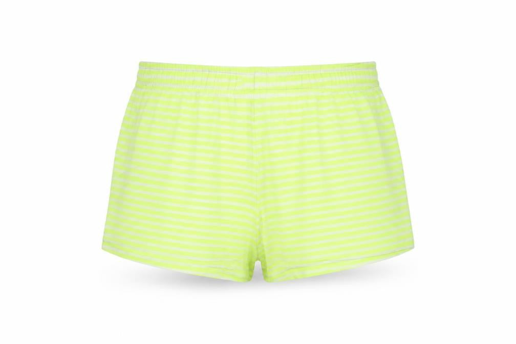 F&F Womens Yellow Striped  Hot Pants Shorts Size 8