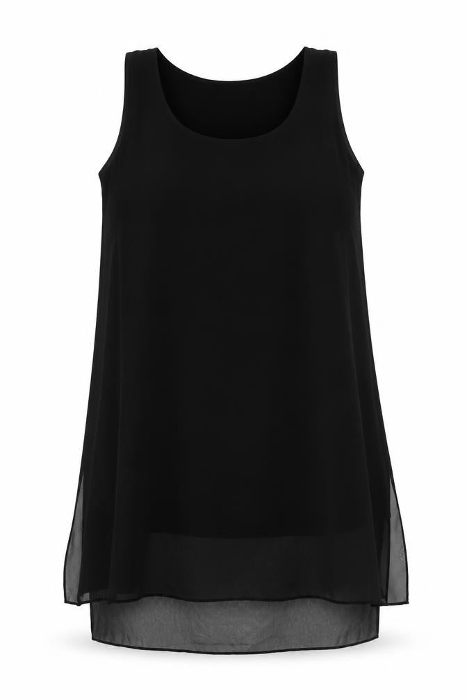 Front view of Kenneth Cole women’s black a-line, size UK 12
