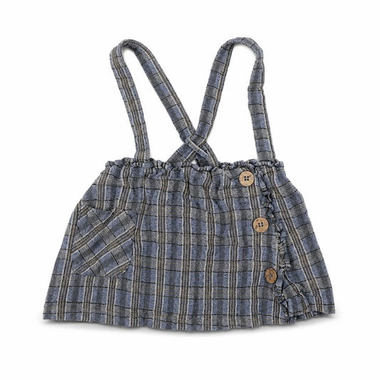 Front view of Next girls’ multicoloured check skater skirt, size 9-12, months