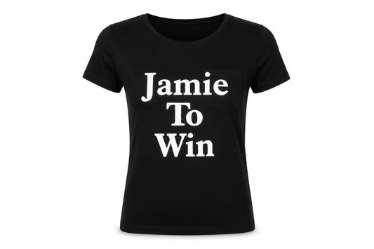 Front view of Atmosphere women’s black basic t-shirt, size UK 12