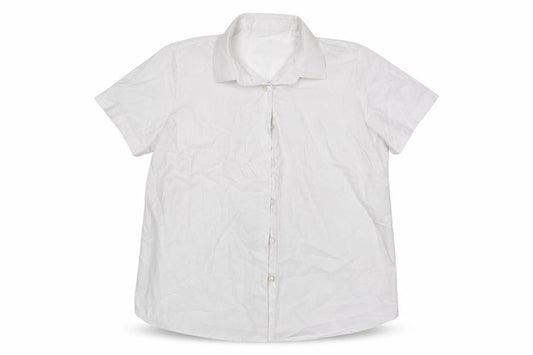 Front view of George boys’ white basic button-up, size 10-11, years