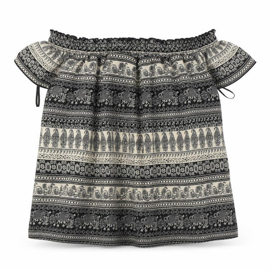 Front view of Atmosphere women’s multicoloured paisley basic blouse, size UK 14