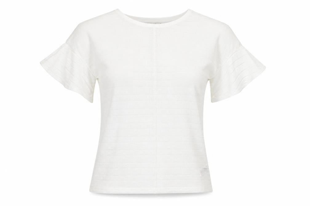 Next Womens White Striped  Basic Blouse Size 6