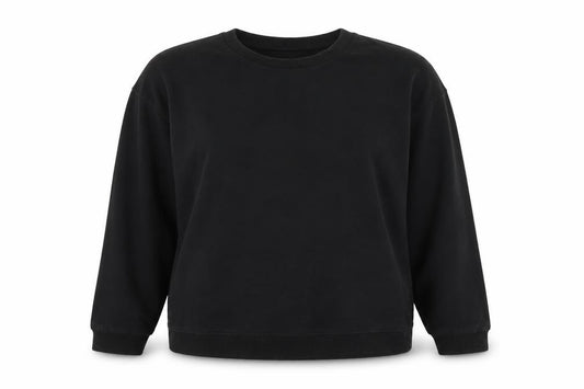 Front view of ASOS women’s black jumper, size UK 16