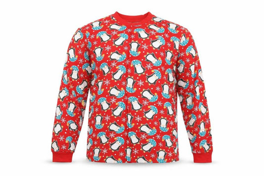 Preworn Mens Red    Pyjama Top Size M  - chrismas sleepwear