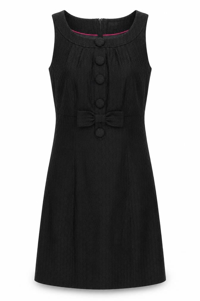 Front view of Next women’s brown geometric a-line, size UK 10