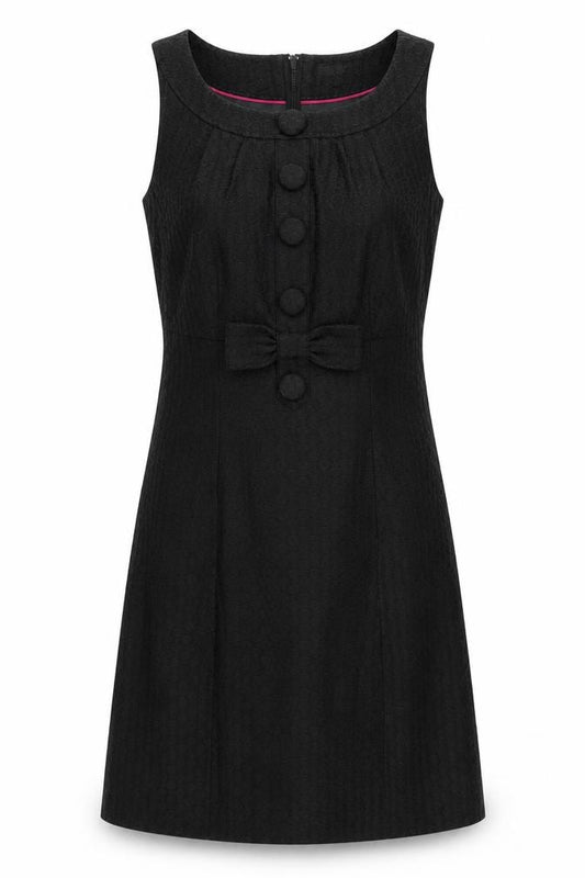 Front view of Next women’s brown geometric a-line, size UK 10