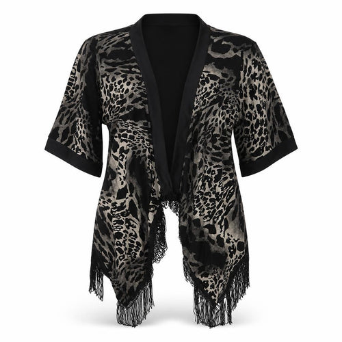 Funky Fit Womens Multicoloured Animal Print  Cardigan Jumper Size S