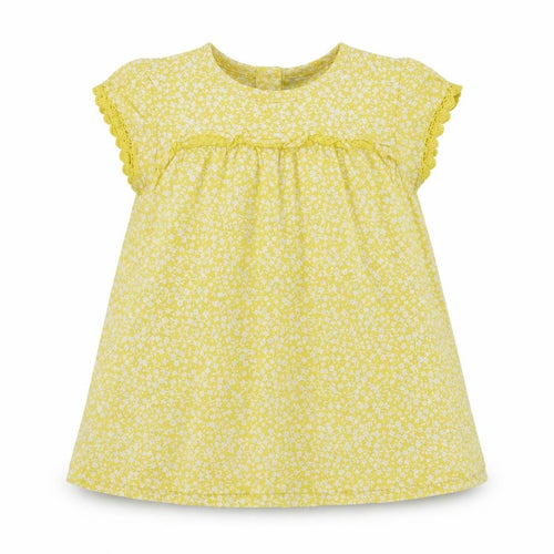 M&S Baby Yellow Floral  A-Line  Size 9-12 Months